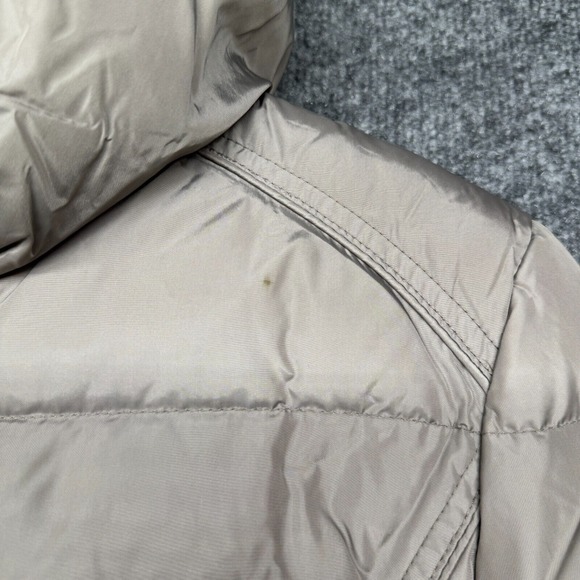 ADD Jacket Womens 4 Beige Pillow Collar Goose Down Coat Italy Down Puffer - Picture 2 of 10